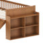 Lit mezzanine simple simple avec tablettes de rangement, glissade et échelle d'escalade-645214022