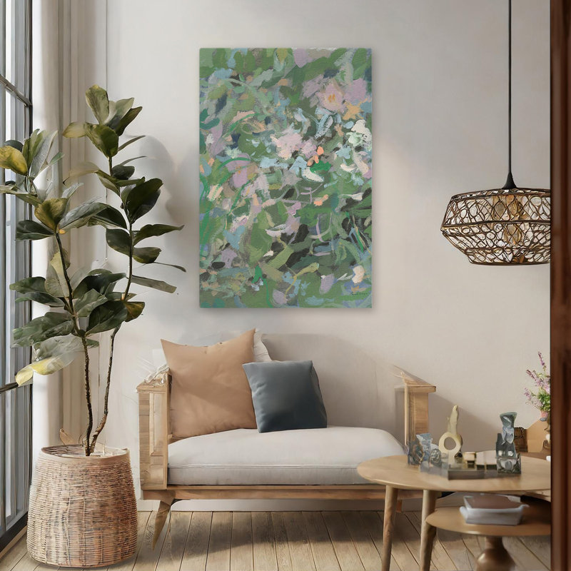 Entraînement contemporain et bohémien au printemps, H 48 po x l 32 po