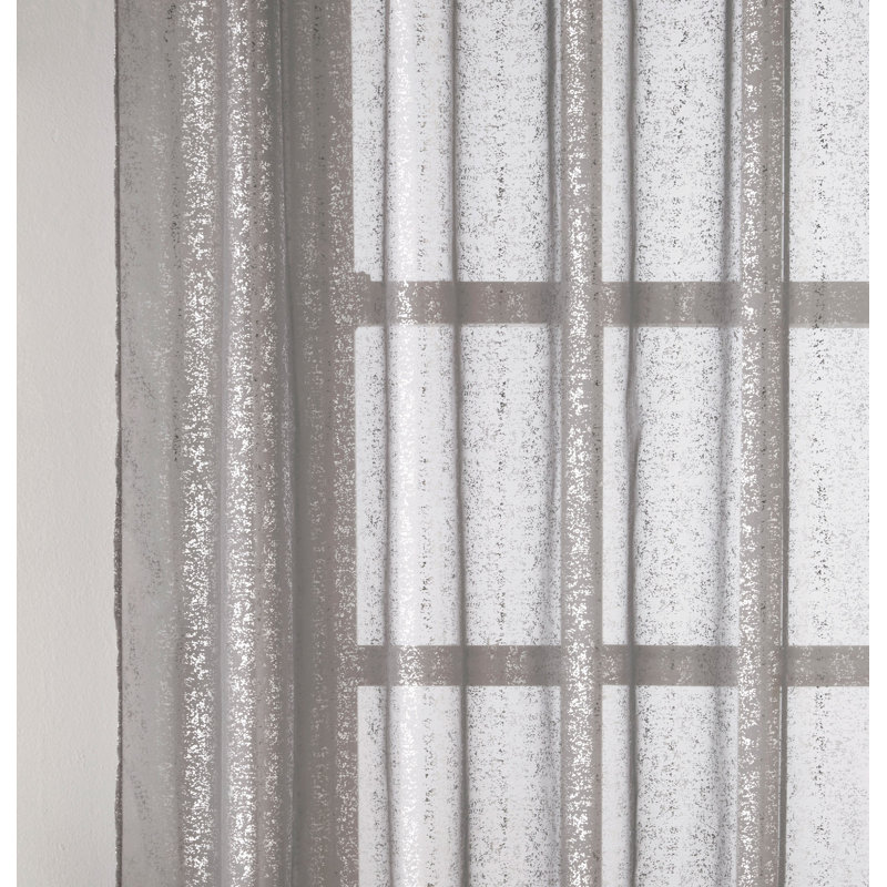 Resor Sheer Curtain Pair, Grey, 140cm Width x 229cm Drop