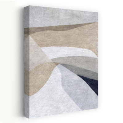 Move 2 Abstract Contemporary Geometric Wall Art Print 1 Piece Wrapped Canvas Wall Art