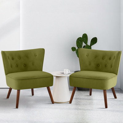 72cm W Velvet Upholstered Armchairs & Accent Chairs with Solid Wood Legs