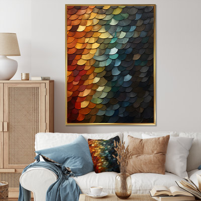 «Colorful Rainbow Scales I» - art mural abstrait