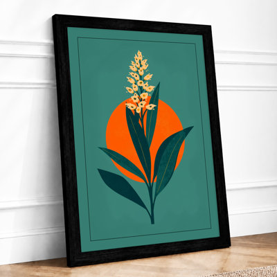 Golden Bloom Botanical - Framed Print