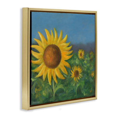 Art mural sur toile flottant M réserve de tournesols par David Swanagin