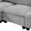 Canapé modulaire gris avec table basse mobile et fonctionnelle - Gadget décoratif élégant, touche moderne-1134650906