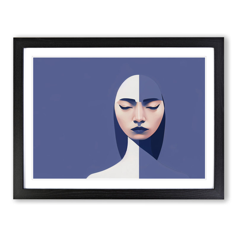 XH1022-8967X The Modern Woman Vol.2 Abstract - Single Picture Frame Print, 46cm H x 64cm W x 2cm D, Black Framed