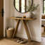 Console, table d'entrée étroite de 43,4 pouces de long avec base en forme de V, console de canapé rustique pour le couloir, le salon, le canapé derrière-206054677