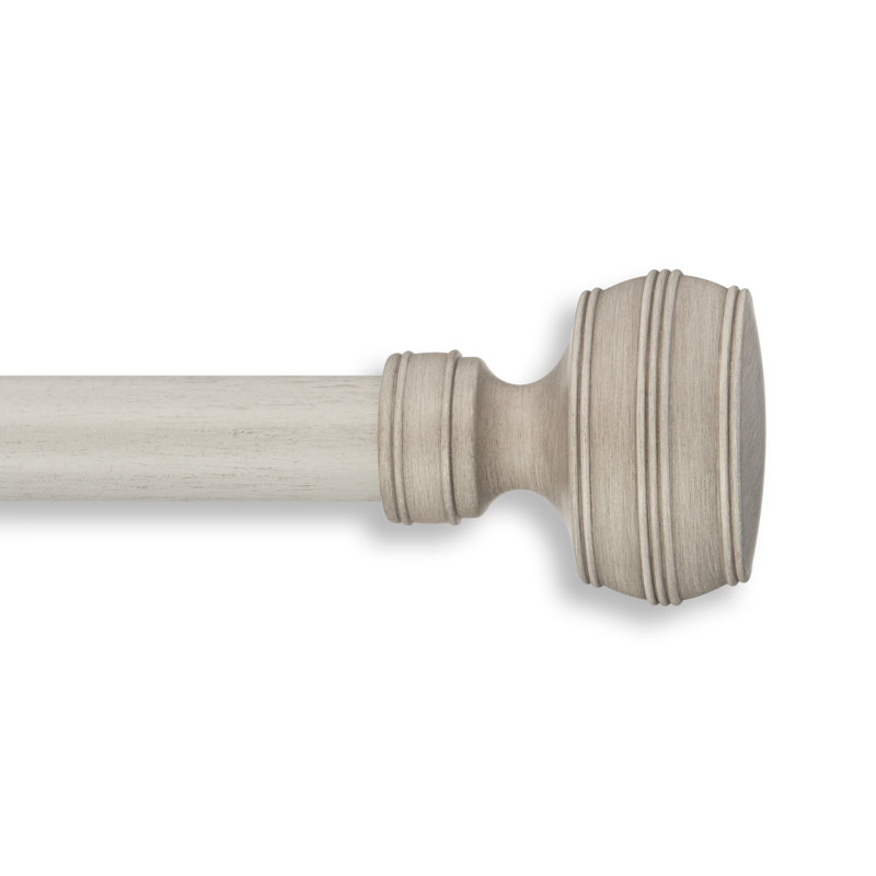 Ensemble de tiges de porte fixe de 1 1/8 po Cambria Designer Series Farmhouse Antique, H 1,5 po x l 54 po x P 4 po, Blanc