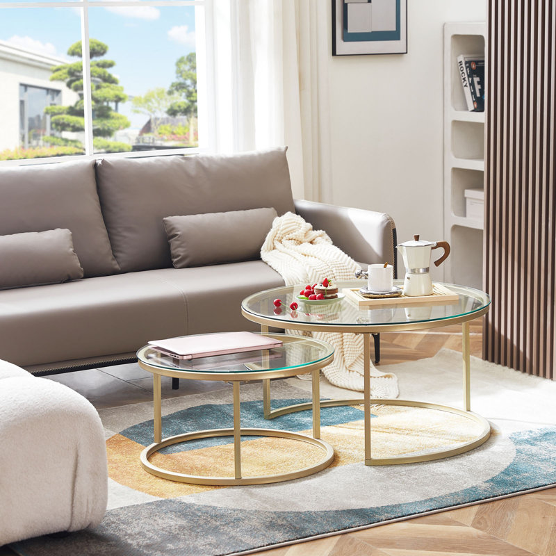 Lieselore Frame Coffee Table, Gold