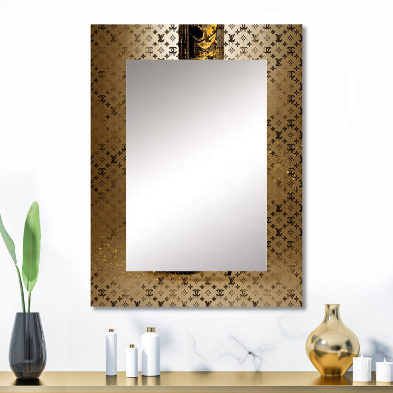 Luxury Brand Bionic Heel I - miroir mural tendance, miroir décoratif glamour, impression d'art en métal, 32 po x 24 po
