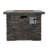 Outdoor 35" Lightweight Concrete Square Propane Fire Pit -  40,000 BTU