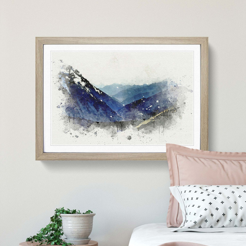 Trail in the Annapurna Circuit Nepal in Abstract - Picture Frame Graphic Art Print, Oak, 50cm H x 76cm W x 2cm D