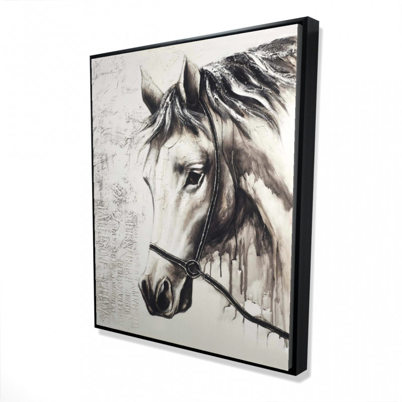 Alpha, cheval blanc, reproduction sur toile