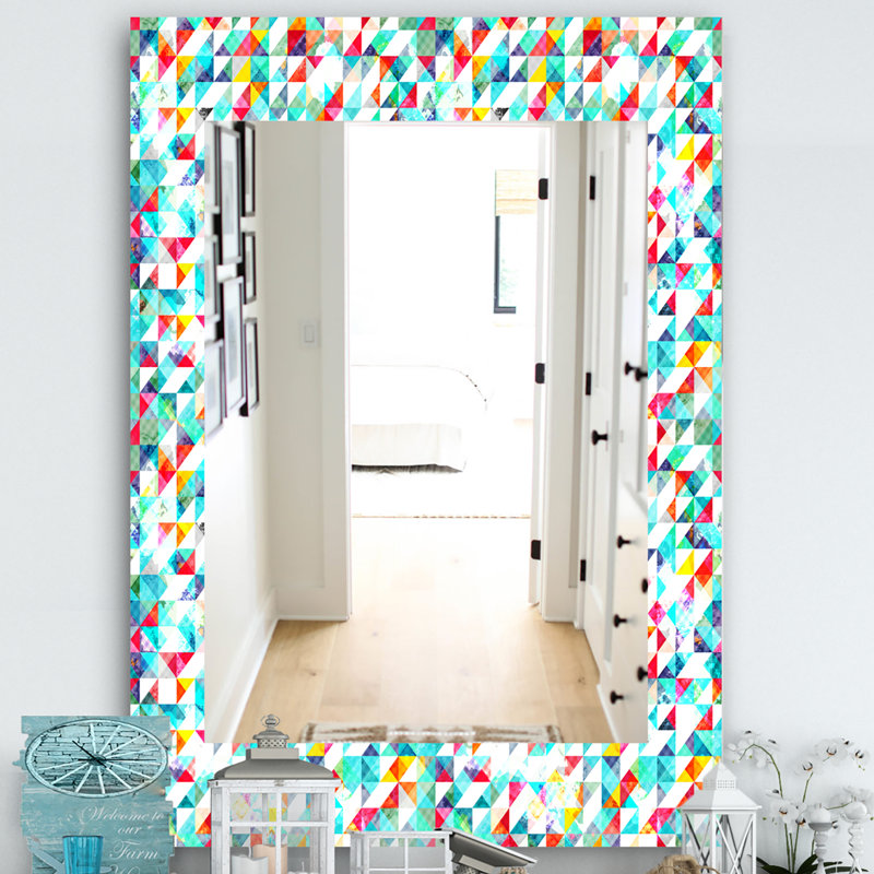 Glass Frame Mirror, 24" H x 32" W