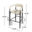 2 en cuir brun beige de style contemporain, structure en fer, 42 2 l 22,38 po x H 42,57 po