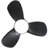 Corabelle 23" 3-Blade Modern Flush Mount Small Ceiling Fan with Remote Control and Light Kit Included, Black-1776631201