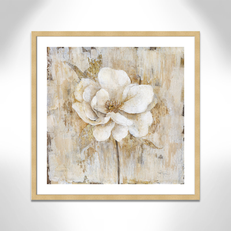 Venetian Gold Botanical II - peinture encadrée, H 32,5 po x l 32,5 po x P 2 po, Encadrement champagne
