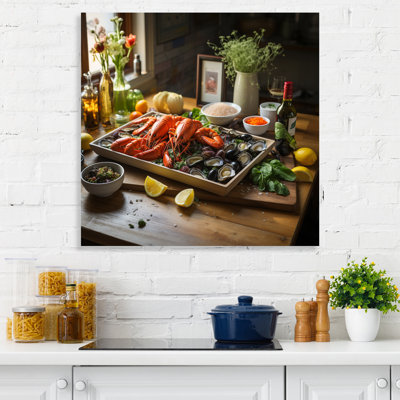 Assortiment de fruits de mer VI sur toile