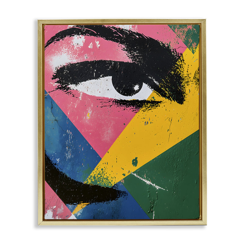 «Dynamic Fractal Eyes», art mural gris sur toile flottante, design par Walker Noble, H 31 po x l 25 po