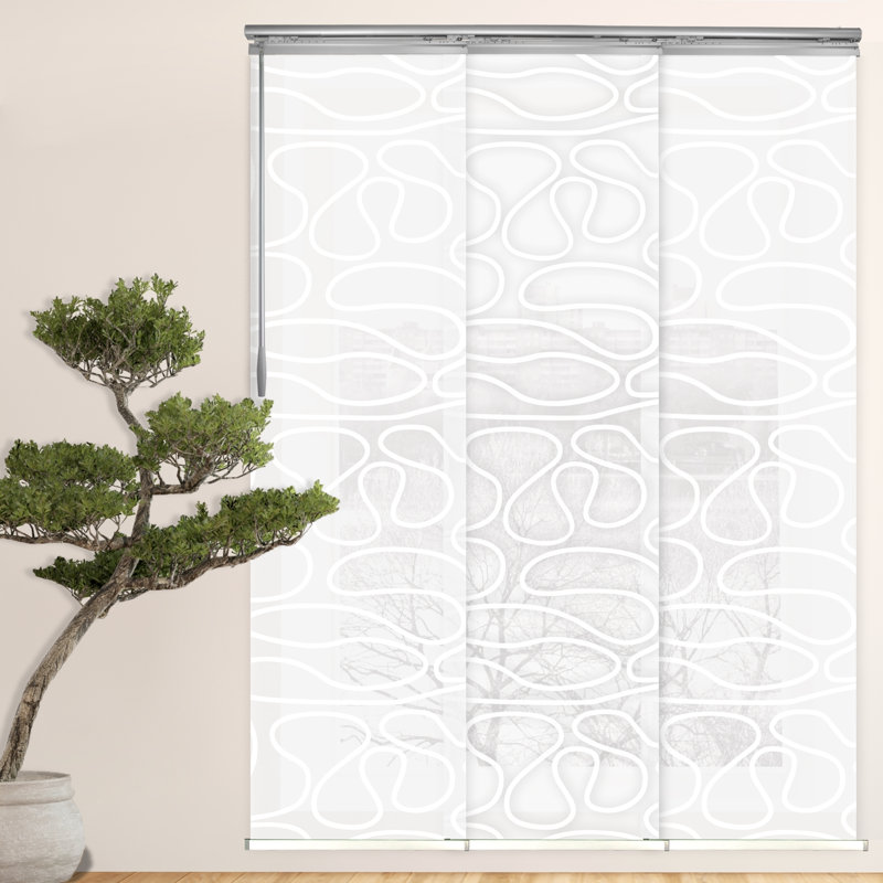 Whirl White 3-Panel Single Rail Panel Track Extendable 36"-66"W, Panel width 23.5", 66"W x 94"L