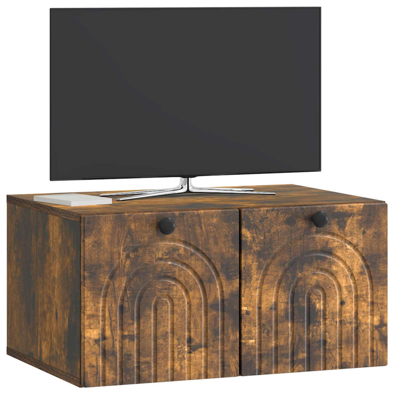 TV Stand, 30cm H x 59.5cm L x 41cm W, Smoked Oak
