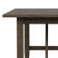 Ensemble de table de salle à manger rectangulaire 7 pièces brun clair
