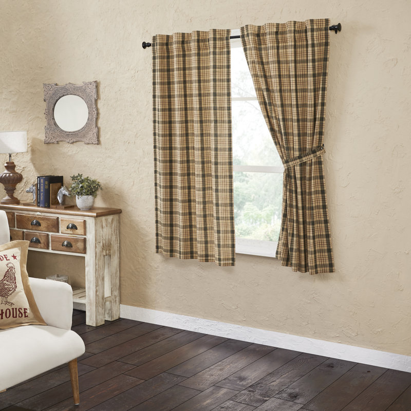Holms 100% Cotton Room Darkening Curtain Panel Pair,  36" W x 63" L