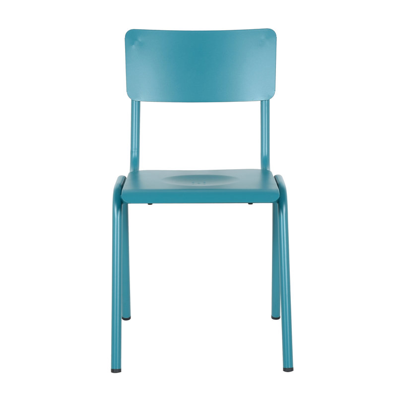 Chaise d'appoint empilable pour patio, Bleu sarcelle givré