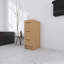 Armoire de rangement autoportante 12 po avec trois tiroirs, chêne clair 12 po