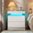LED Nightstand with Drawers-176244444