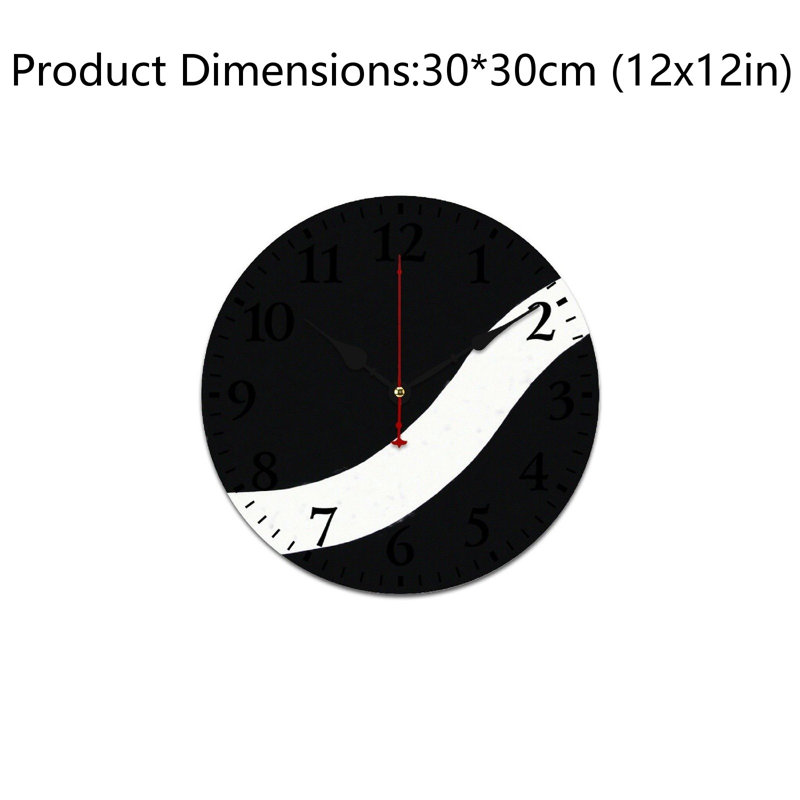 Horloge murale noire 12 "X 12"