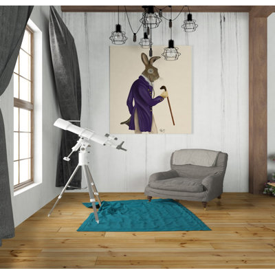«Hare In Purple Coat» par Fab Funky, art mural sur toile