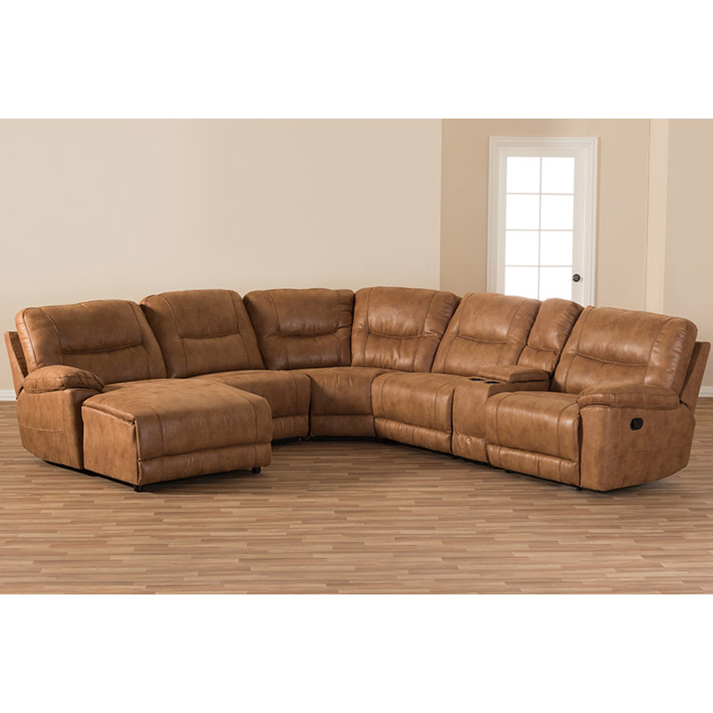 Eudon Upholstered Reclining U-Shaped Sectional Symmetrical