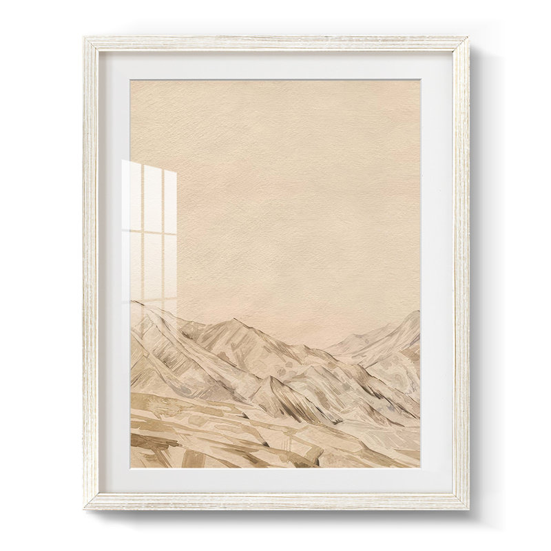 Twilight Peaks I - Impression encadrée, H 28,5 po x l 20,5 po, Blanc