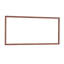 Miroir de salle de bain rectangulaire surdimensionné de 60 po x 30 po avec cadre en noyer