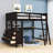 Gibrian Full 6 Drawers Wood Loft Bed with Built-in-Desk and Shelves by Harriet Bee-1979454715