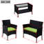 Fauteuil d'extérieur 4 pièces, table à thé, coussins et sièges d'extérieur pour PC: fauteuils, table