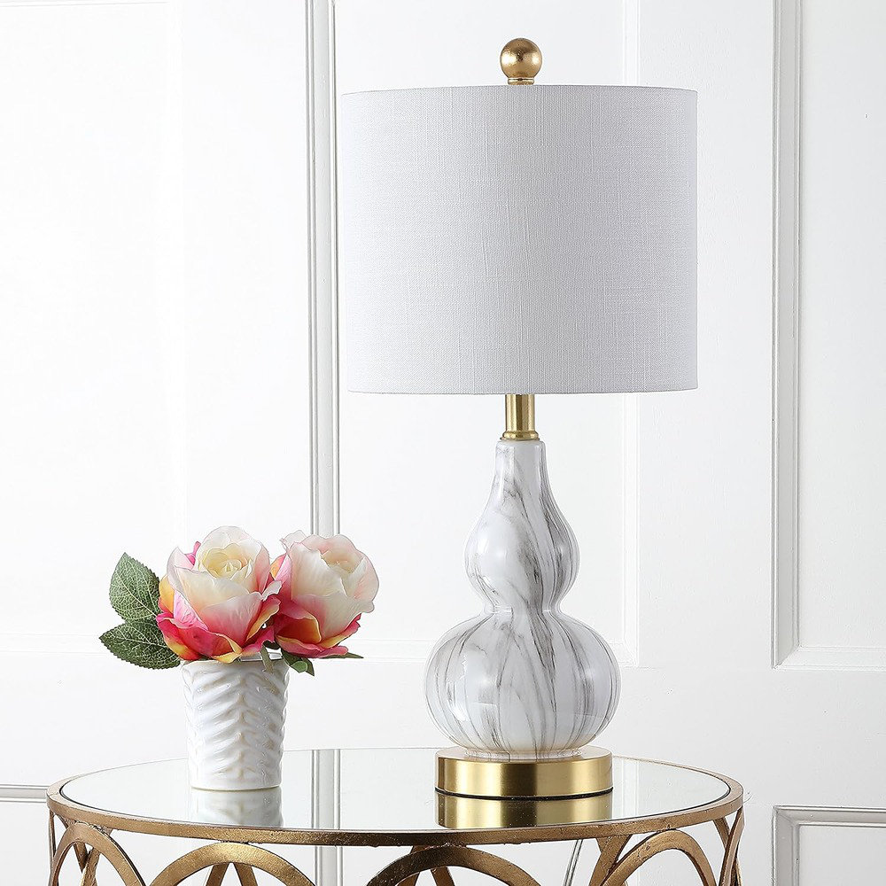 Galliano Table Lamp, Black/White