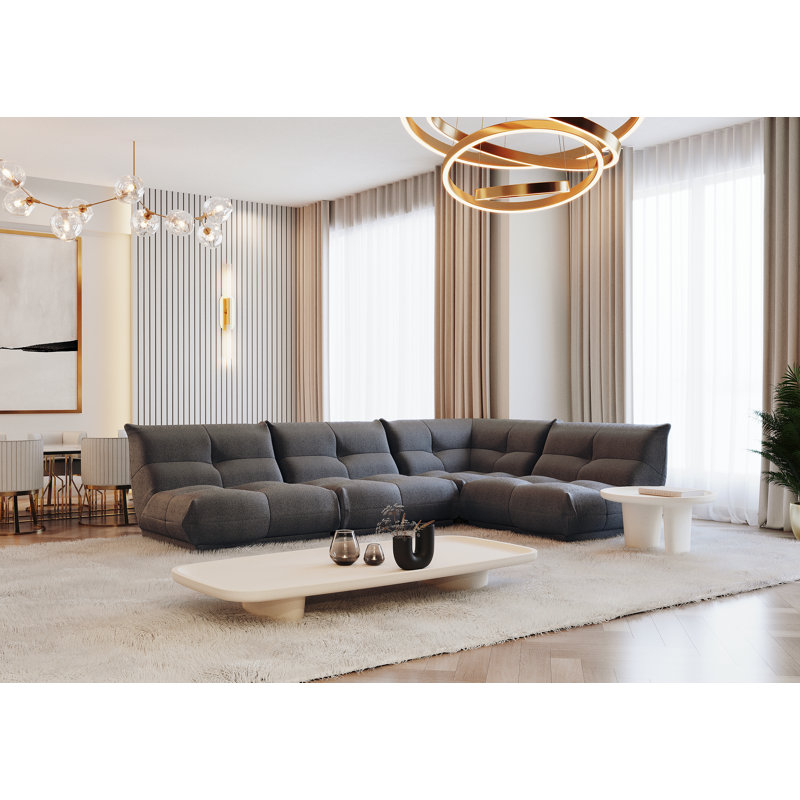 Grand Right Corner Sofa, Anthracite, Right Hand Facing