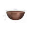 Table basse, ronde, fer creux, finition cuivre
