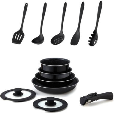 Silicone Cookware 12 Piece Set Nonstick Spatula Shovel Spoon