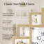 Horloge murale photo Winnie l'Ourson, cadre photo beige 50 x 50 cm pouvant contenir 12 photos, horloge décorative pour souvenirs de famille, idéale pour la chambre d'enfant, la chambre à coucher, le salon et la décoration murale pour chambre de bébé.-1700705856-1700787783