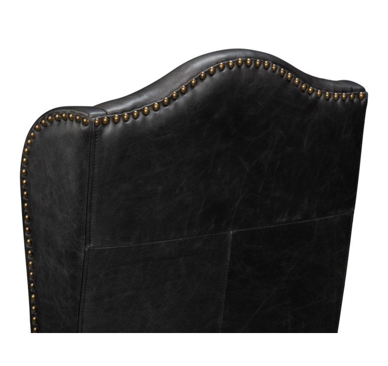 Leather Dining Chair, Black