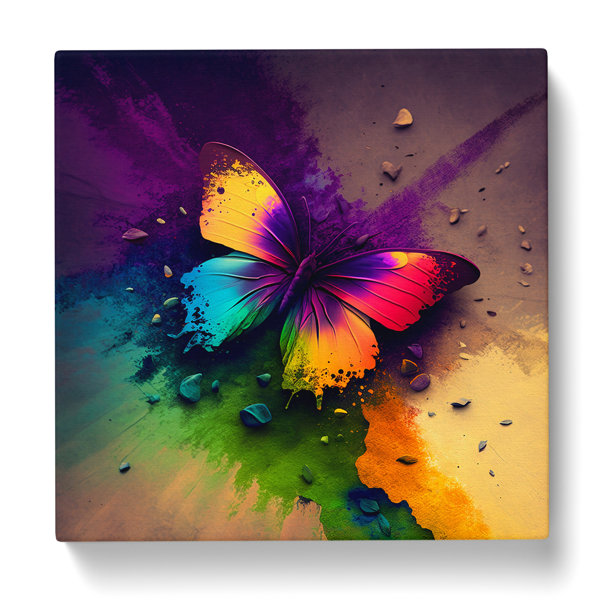 Brambly Cottage Butterfly Colour Field Painting - Art Prints | Wayfair ...