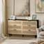 Armoire de rangement en rotin à 51 tiroirs 51,18 po, pour chambre à coucher et salon-1483826809