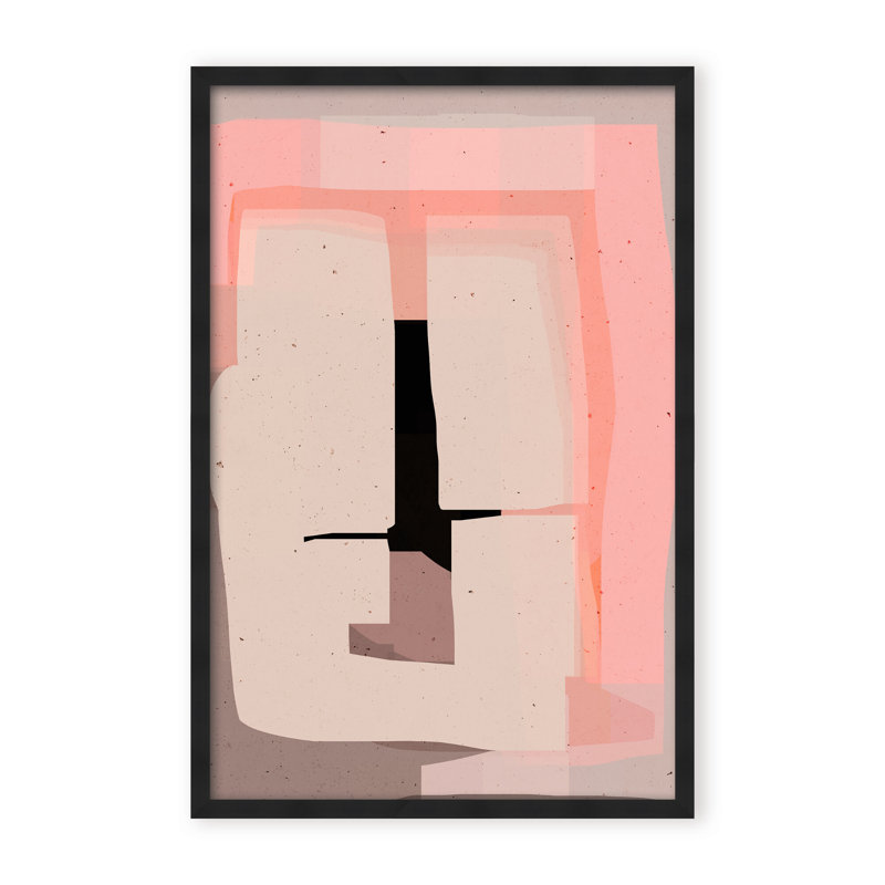 Abstract Phase 1 by  - Picture Frame Painting on Paper, 24" H x 16" W x 1.125" D, Black, Framed Print