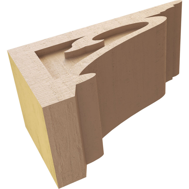 Bois de cèdre brut Mayflower TimberThane Corbel, apprêté brun clair, H 7 po x l 7 po x P 14 po