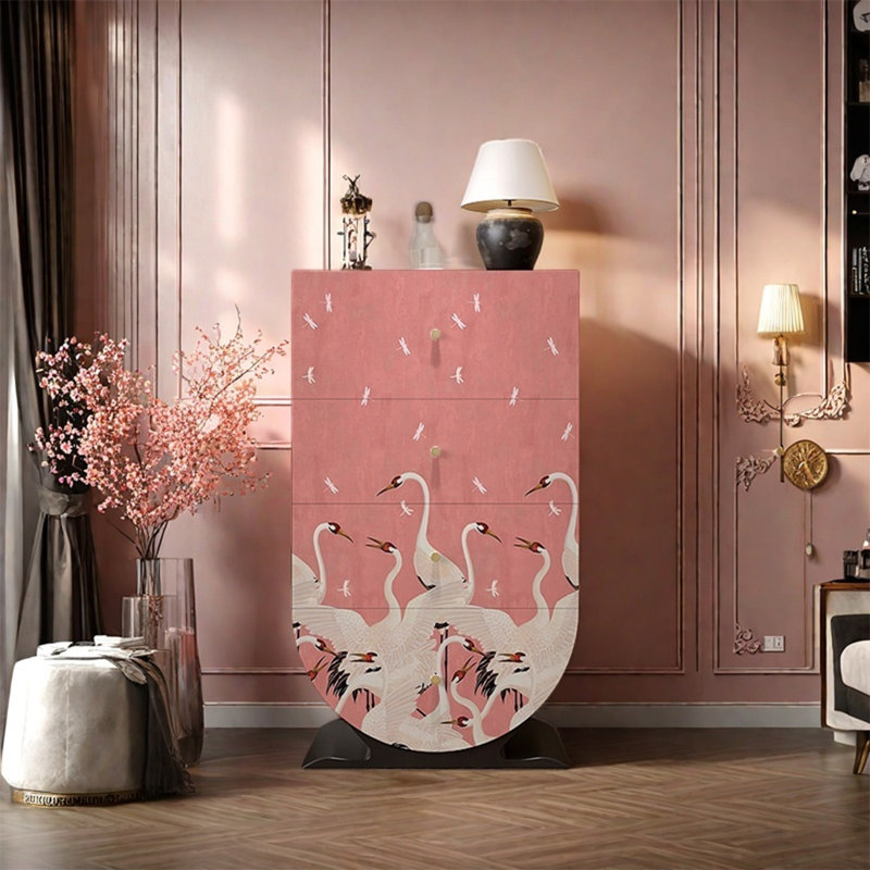 Élégante armoire de rangement en bois avec grands tiroirs