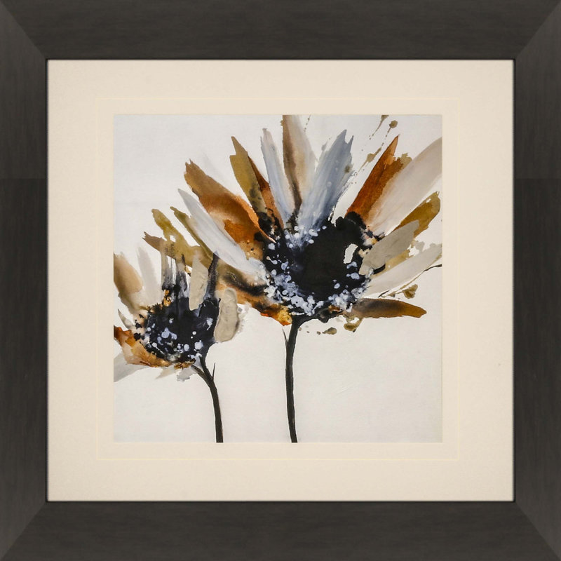 Sépia Bloom II, reproduction d'art encadrée brune