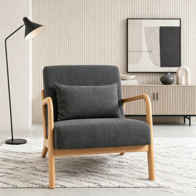 Chaise d'appoint moderne avec structure en bois